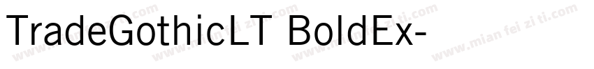 TradeGothicLT BoldEx字体转换